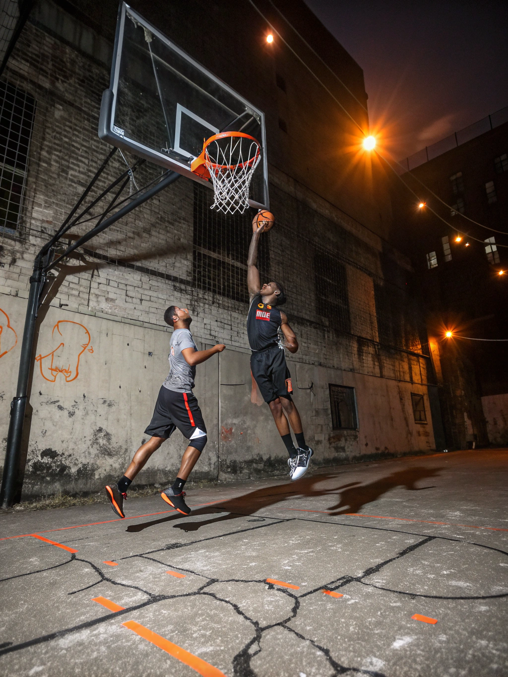 Intense game action during championship finals